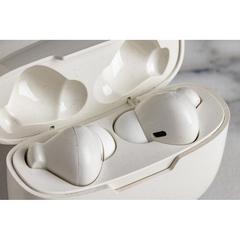 Vue Écouteurs sans fil Liberty Pro en plastique recyclé RCS de couleur blanc| Krokrodeal