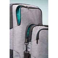 Vue Sac à dos pour ordinateur portable 15” Arata de couleur gris| Krokrodeal