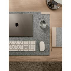 Vue VINGA Sous-main bureau en feutre recyclé GRS Albon de couleur gris| Krokrodeal