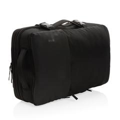 Vue Sac à dos weekend extensible Swiss Peak en rPET AWARE™ de couleur noir| Krokrodeal