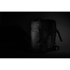 Vue Sac à dos weekend extensible Swiss Peak en rPET AWARE™ de couleur noir| Krokrodeal