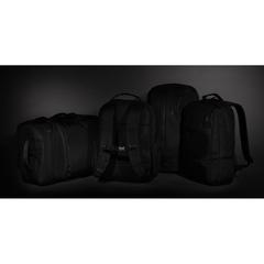 Vue Sac à dos weekend extensible Swiss Peak en rPET AWARE™ de couleur noir| Krokrodeal