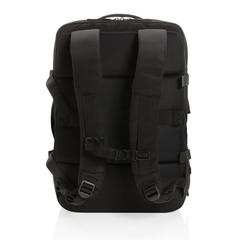 Vue Sac à dos weekend extensible Swiss Peak en rPET AWARE™ de couleur noir| Krokrodeal
