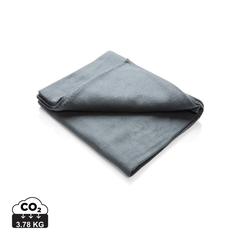 Vue Couverture/Plaid polaire dans une pochette de couleur gris| Krokrodeal