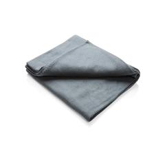 Vue Couverture/Plaid polaire dans une pochette de couleur gris| Krokrodeal