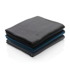 Vue Couverture/Plaid polaire dans une pochette de couleur gris| Krokrodeal