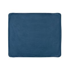 Vue Couverture/Plaid polaire dans une pochette de couleur bleu| Krokrodeal
