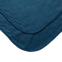 Vue Couverture/Plaid polaire dans une pochette de couleur bleu| Krokrodeal
