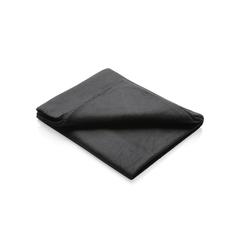 Vue Couverture/Plaid polaire dans une pochette de couleur noir| Krokrodeal