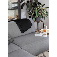 Vue Couverture/Plaid polaire dans une pochette de couleur noir| Krokrodeal