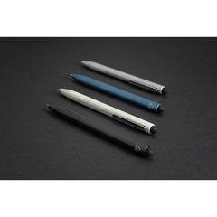 Vue Stylo en aluminium recyclé certifié RCS avec stylet Kymi de couleur gris| Krokrodeal