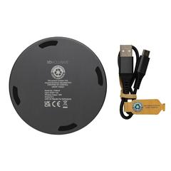 Vue Chargeur sans fil 10W en aluminium recyclé RCS Terra de couleur gris| Krokrodeal