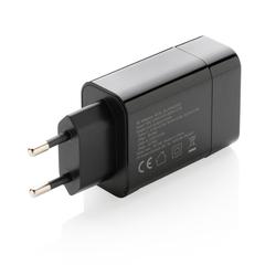 Vue Chargeur Mural Philips, USB 30W Ultra Rapide de couleur noir| Krokrodeal