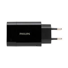 Vue Chargeur Mural Philips, USB 30W Ultra Rapide de couleur noir| Krokrodeal