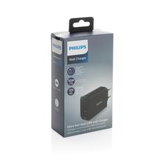 Vue Chargeur Mural Philips, USB 30W Ultra Rapide de couleur noir| Krokrodeal