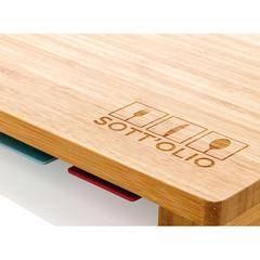 Vue Set de 4 planches à découper de couleur marron| Krokrodeal
