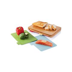 Vue Set de 4 planches à découper de couleur marron| Krokrodeal