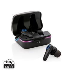 Vue Écouteurs gaming TWS avec ENC de couleur noir| Krokrodeal