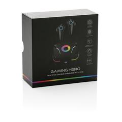 Vue Écouteurs gaming TWS avec ENC de couleur noir| Krokrodeal