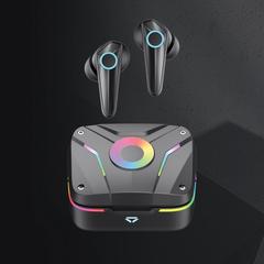 Vue Écouteurs gaming TWS avec ENC de couleur noir| Krokrodeal