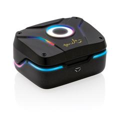 Vue Écouteurs gaming TWS avec ENC de couleur noir| Krokrodeal