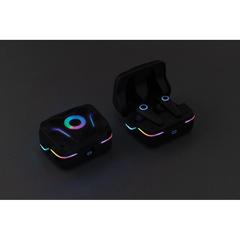 Vue Écouteurs gaming TWS avec ENC de couleur noir| Krokrodeal