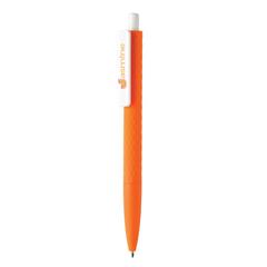 Vue Stylo X3 finition gomme de couleur orange| Krokrodeal
