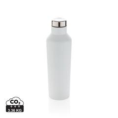 Vue Bouteille isotherme en acier inoxydable au design moderne de couleur blanc| Krokrodeal