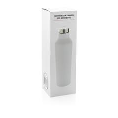 Vue Bouteille isotherme en acier inoxydable au design moderne de couleur blanc| Krokrodeal