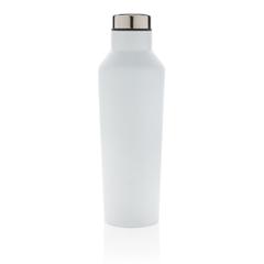 Vue Bouteille isotherme en acier inoxydable au design moderne de couleur blanc| Krokrodeal