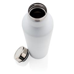 Vue Bouteille isotherme en acier inoxydable au design moderne de couleur blanc| Krokrodeal