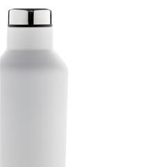 Vue Bouteille isotherme en acier inoxydable au design moderne de couleur blanc| Krokrodeal