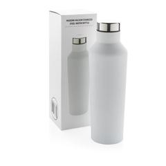 Vue Bouteille isotherme en acier inoxydable au design moderne de couleur blanc| Krokrodeal