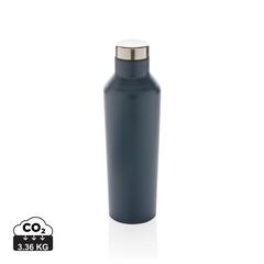 Vue Bouteille isotherme en acier inoxydable au design moderne de couleur bleu| Krokrodeal