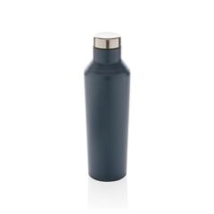 Vue Bouteille isotherme en acier inoxydable au design moderne de couleur bleu| Krokrodeal