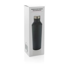 Vue Bouteille isotherme en acier inoxydable au design moderne de couleur bleu| Krokrodeal