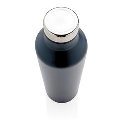 Vue Bouteille isotherme en acier inoxydable au design moderne de couleur bleu| Krokrodeal