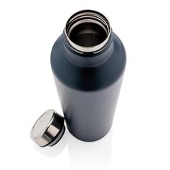 Vue Bouteille isotherme en acier inoxydable au design moderne de couleur bleu| Krokrodeal