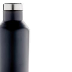 Vue Bouteille isotherme en acier inoxydable au design moderne de couleur bleu| Krokrodeal