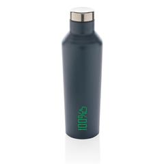 Vue Bouteille isotherme en acier inoxydable au design moderne de couleur bleu| Krokrodeal