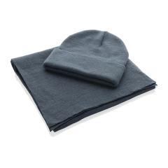 Vue Écharpe 180x30cm Elles AWARE™ Polylana® de couleur bleu| Krokrodeal
