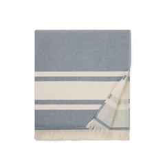 Vue VINGA Serviette éponge pour hammam Tolo de couleur bleu| Krokrodeal