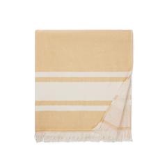 Vue VINGA Serviette éponge pour hammam Tolo de couleur jaune| Krokrodeal