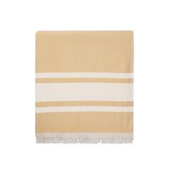 Vue VINGA Serviette éponge pour hammam Tolo de couleur jaune| Krokrodeal