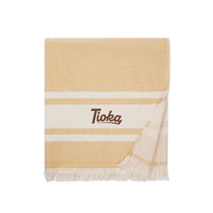 Vue VINGA Serviette éponge pour hammam Tolo de couleur jaune| Krokrodeal
