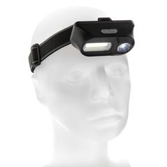 Vue Lampe frontale avec LED et COB de couleur noir| Krokrodeal