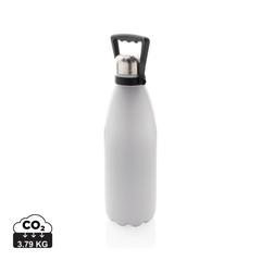 Vue Bouteille isotherme 1.5L en acier inoxydable recyclée RCS de couleur blanc| Krokrodeal