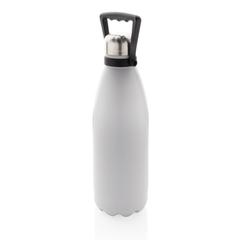 Vue Bouteille isotherme 1.5L en acier inoxydable recyclée RCS de couleur blanc| Krokrodeal