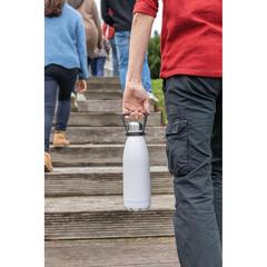 Vue Bouteille isotherme 1.5L en acier inoxydable recyclée RCS de couleur blanc| Krokrodeal