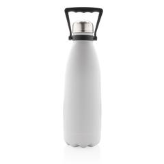 Vue Bouteille isotherme 1.5L en acier inoxydable recyclée RCS de couleur blanc| Krokrodeal